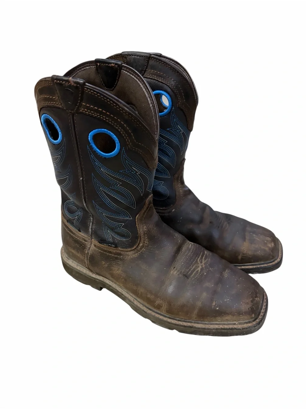 Ariat Groundwork Waterproof Steel Toe Work Boots Mens 9.5D Brown Cowboy